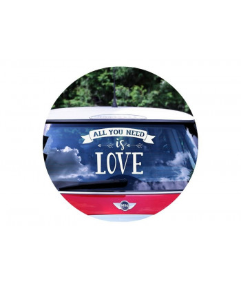 Sticker voiture mariage - All you need is Love
