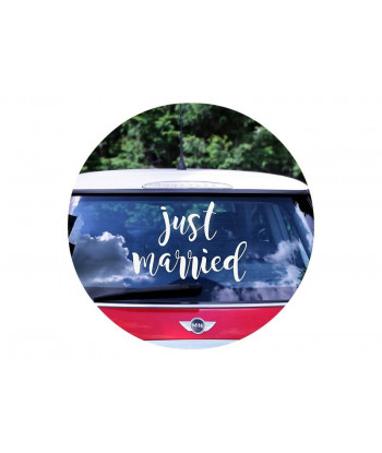 Sticker voiture mariage - Just married