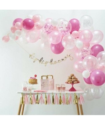 Arche de ballons en kit - Rose Fuchsia