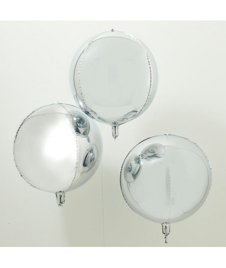 Ballons géant argent (par 3)