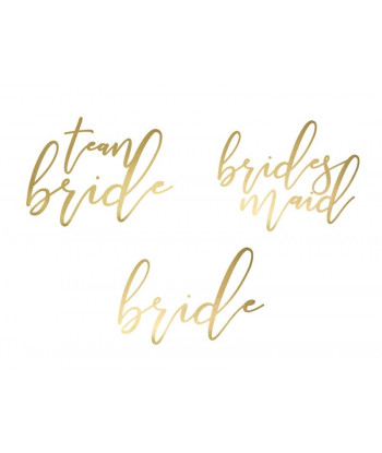 Tatouages éphémères EVJF - or