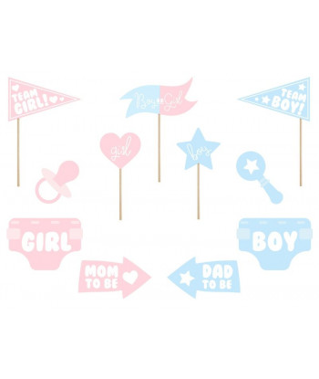 Accesssoires photobooth gender reveal party