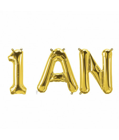 Ballons d'anniversaire 1 an - or