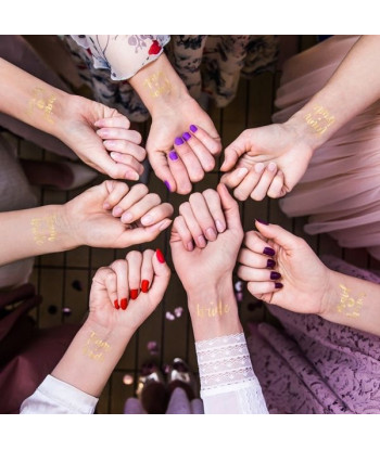 Tattoos temporaires EVJF - or