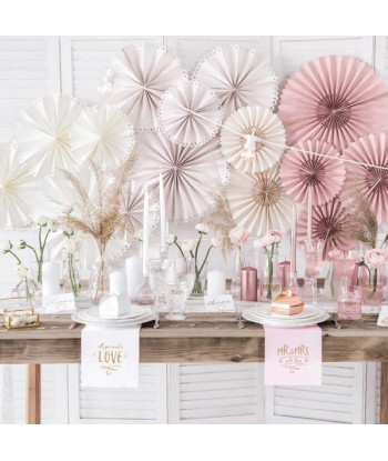 Bougies piliers - rose gold