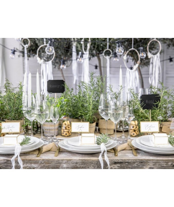 Boîtes cadeaux - blanc et or (par 10)