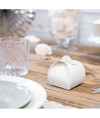 Boîtes cadeaux invités - blancs (par 10)