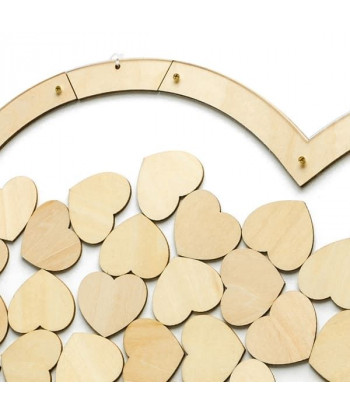 cadre Livre d’or en bois - Coeurs