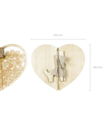 cadre Livre d’or en bois - Coeurs