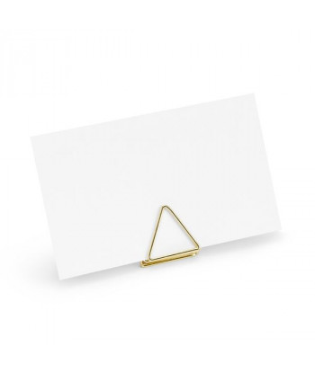 Porte marque place triangle - or
