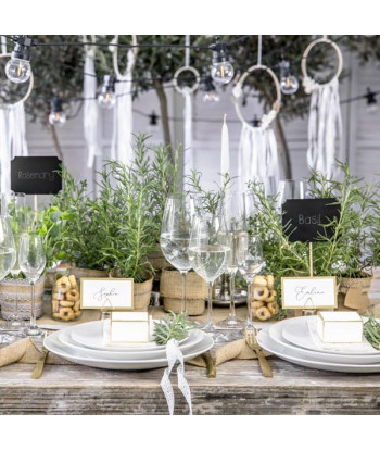 Porte marque place triangle - or