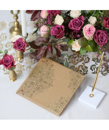 Porte stylo or et blanc