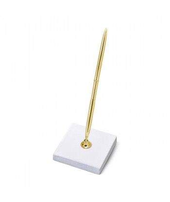 Porte stylo or et blanc