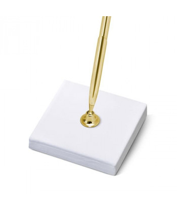 Porte stylo or et blanc