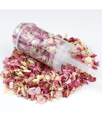 Confettis de fleurs push pop - rose