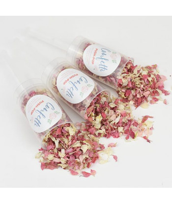 Confettis de fleurs push pop - rose