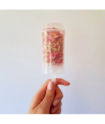 Confettis de fleurs push pop - rose