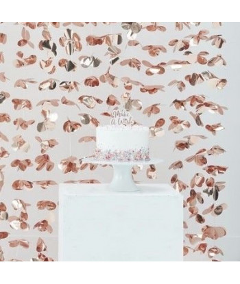 Rideau de fleurs rose gold