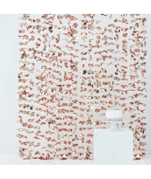 Rideau de fleurs rose gold