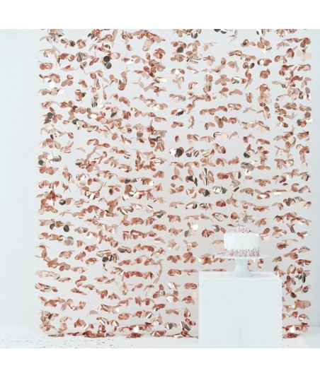 Rideau de fleurs rose gold