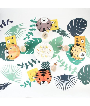 Serviettes anniversaire safari jungle