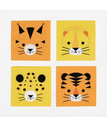 Serviettes anniversaire safari jungle