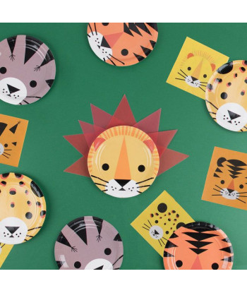 Serviettes anniversaire safari jungle