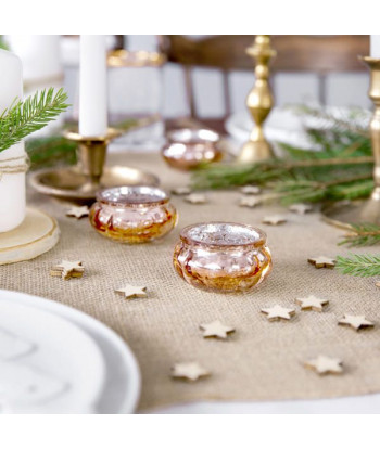 Petits photophores rose gold x4