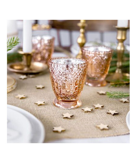 Photophores vintage rose gold x4