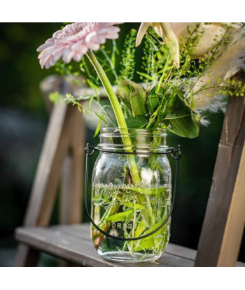 Photophore anse métal