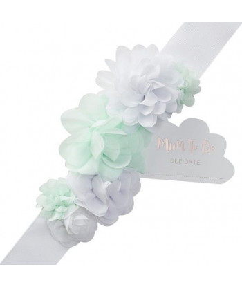 Ceinture à fleurs pour baby shower