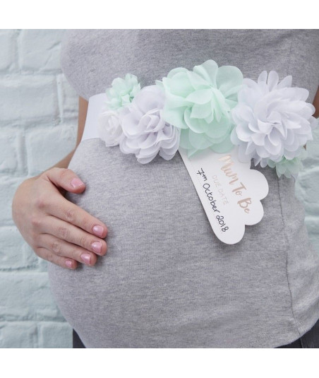 Ceinture à fleurs pour baby shower