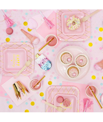 Couverts en bois - rose