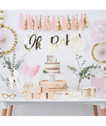 Cubes en bois babyshower