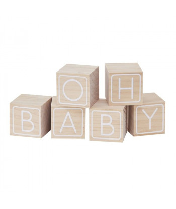 Cubes en bois babyshower