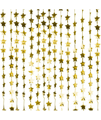 Rideau d'étoiles dorés