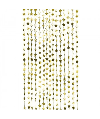 Rideau d'étoiles dorés