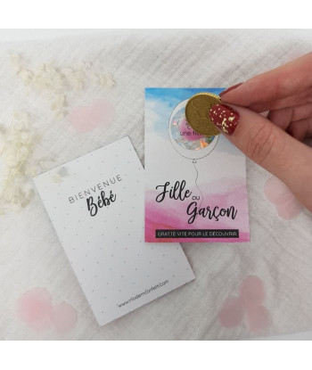 Ticket à gratter gender reveal