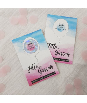 Ticket à gratter gender reveal