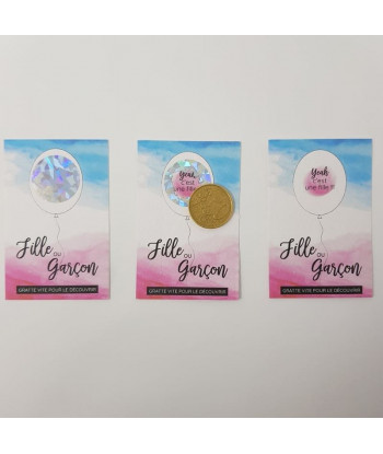 Ticket à gratter gender reveal