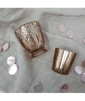 Photophores vintage rose gold x4