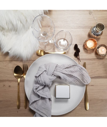 Boîtes cadeaux - blanc et or (par 10)