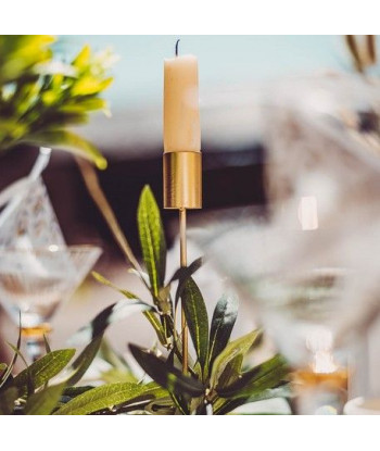 Bougeoir moderne or doré