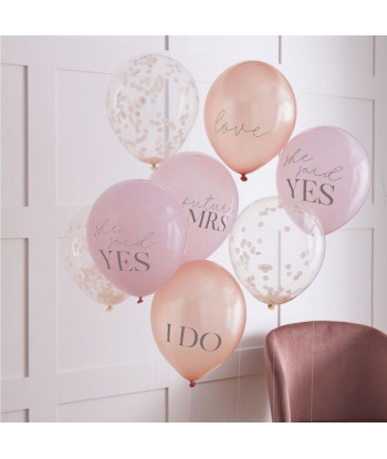 Ballons confettis et pastels EVJF x8