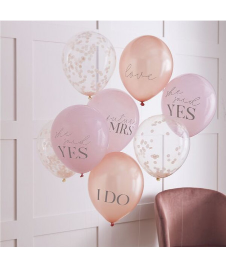 Ballons confettis et pastels EVJF x8