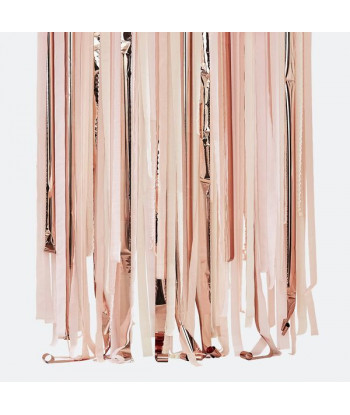 Rideau Backdrop rose gold, rose nude et pêche