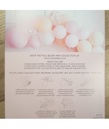 Guirlande de ballons - Rose et pêche