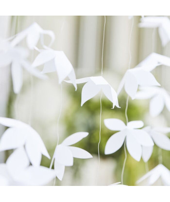 Rideau fleurs origami
