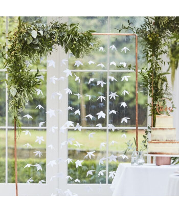 Rideau fleurs origami