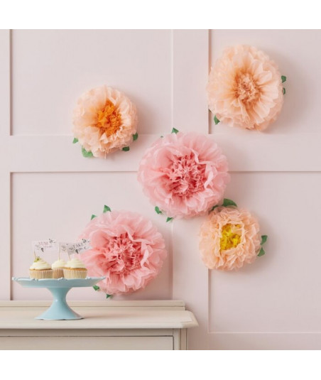Fleurs en papier blush